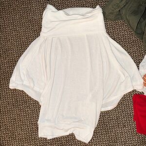 Women's White Off-Shoulder Fold-Over Top